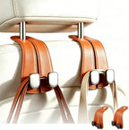 2 Pack Car Seat Hooks, Leather Car Seat Back Hanger by Unknown