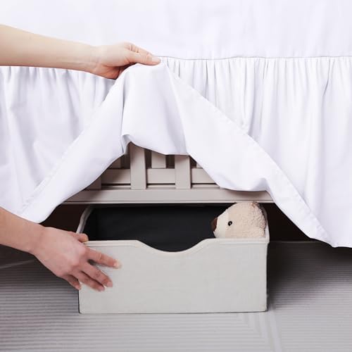 Crib Skirt Dust Ruffle, 100% Egyptian Cotton 400 Thread Count Soft Breathable - Image 4