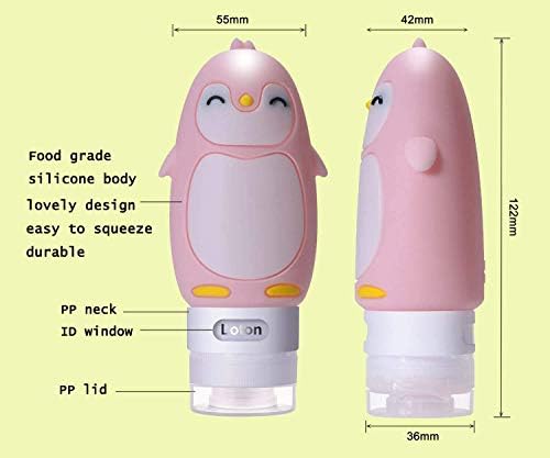AUTENS Leakproof Silicone Travel Bottles Accessories Set, 3oz 4 Pack Refillable - Image 5