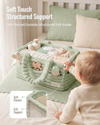 Blissful Diary Flannel Diaper Caddy Organizer & Gift Packaging, Light Green - Image 2