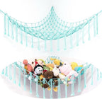 Stuffed Animal Hammock Corner, Hand-knitted Large Plushie Net Toy Hammock by yelienm