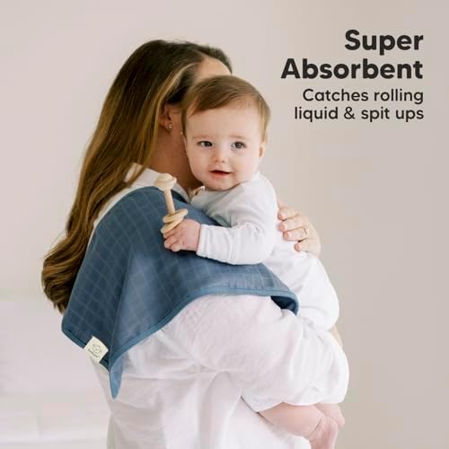 KeaBabies Cotton Muslin Burp Cloths Baby Boy - Image 3