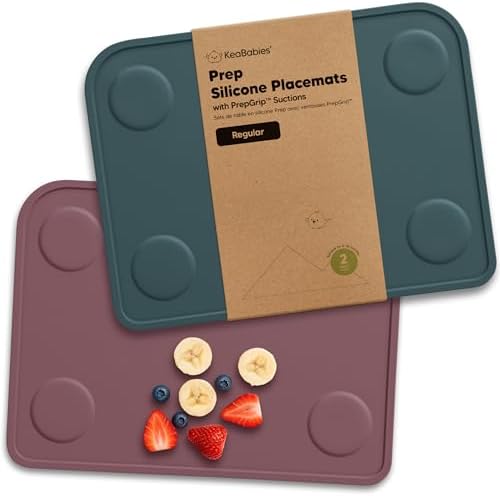 KeaBabies 2pk Silicone Placemats by KeaBabies