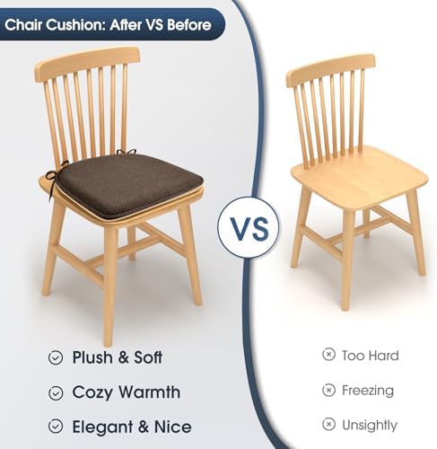 TushGuard Chair Cushions, 4 Pack Memory Foam Chair Pads - Image 3
