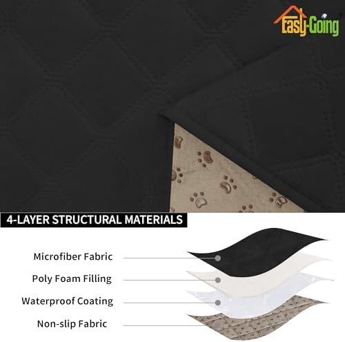 Easy-Going Waterproof Cushion Covers Set, Quilted Stretch 1-Piece Sofa Seat - Image 4