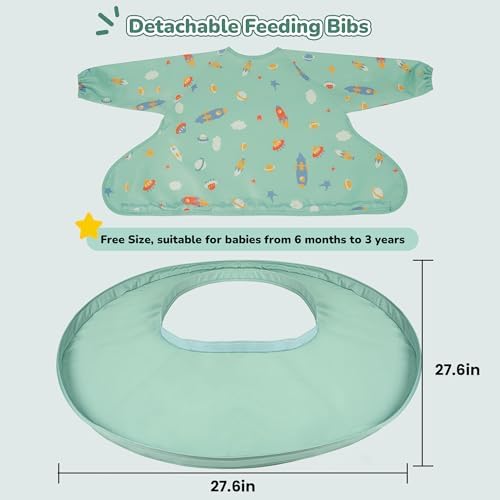 Food Catcher for Stokke Tripp Trapp High Chair, Coverall Baby Feeding Bib - Image 4