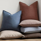 Foindtower Decorative Linen Lumbar Throw Pillow Covers 12x20 Inch Dark Blue - Image 6