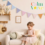 Playroom Wall Decor Pennant Banner Flags 5.5Ft Bunting - Image 5