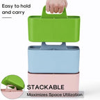 Multiuse Caddy Organizer with Handle, Portable Divided Plastic Tote Bin - Image 7