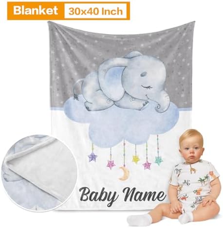Custom Crib Bedding Set for Boys Girls Gift Elephant Design Color05 - Image 2
