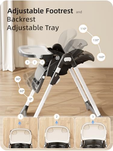 Babilous Baby High Chair, Foldable Feeding Chair - Image 2