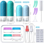 Tocelffe 18pack Travel Bottles for Toiletries, TSA Approved Silicone Travel - Image 2