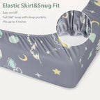 Baby Bedside Bassinet Sheets Fitted, 33”x20” Compatible - Image 7