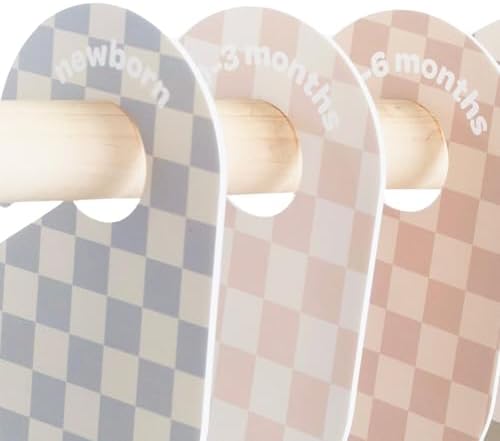 3 Sprouts Baby Closet Dividers, Newborn to 2T, Checkerboard, 8 Piece Set - Image 2