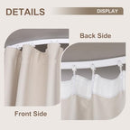 MaKefeile Room Divider Curtains & Flexible Bendable Tracks Set, Privacy - Image 5