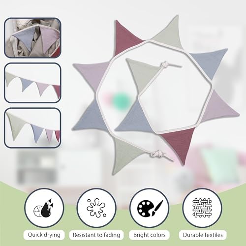 Pennant Banner Flags, Infant and toddler room decoration pennant, - Image 3