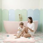 GRANNY SAYS Waved Pink Bathroom Rugs, Non-Slip Bath Mats - Image 4