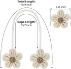 KLOGTSIND Flower Curtain Tiebacks, Decorative Curtain Holdbacks No Drill - Image 3