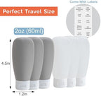 Travel Bottles for Toiletries 6 Pack, Leakproof 2 oz Tsa Approved Travel Size - Image 3
