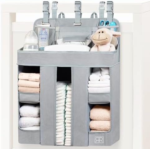 ROYAL RUSU Premium Hanging Diaper Caddy Organizer – Nursery Storage Caddy by ROYALRUSU