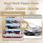 4 pcs Clear Zipper Pouches, Hard Shell Zipper Case, Toiletry Bag - Image 2