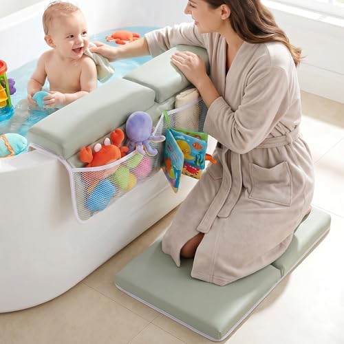 Baby Bath Kneeler and Elbow Rest Pad Set, Extra Large Memory Foam Kneeling Pad - Image 3