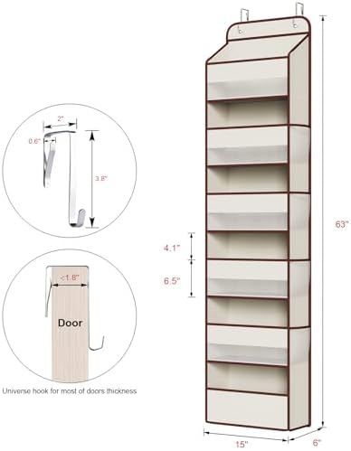 Univivi Fabric Over Door Hanging Organizer - Image 3