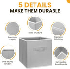 Criusia Large Storage Cubes, 13 Inch Cube Storage Bins - Image 6