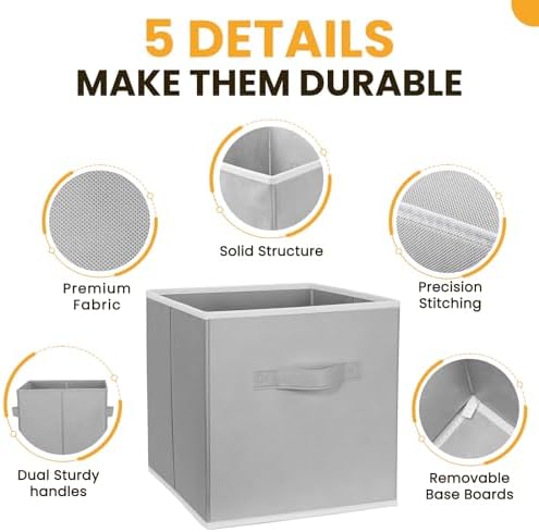 Criusia Large Storage Cubes, 13 Inch Cube Storage Bins - Image 6