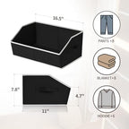 Homsorout Closet Baskets for Shelves Trapezoid - Image 2