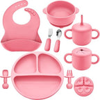 Bufims 9-Piece Silicone Baby Feeding Set by Bufims
