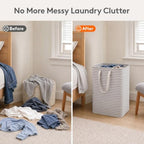 Lifewit 80L Large Laundry Baskets, 2 Pack, Reinforced Handles - Image 3