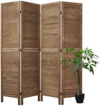 Room Dividers and Folding Privacy Screens, Wood Louvered Separators Divider Wall by Svimi