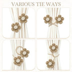 VIS'V Curtain Tiebacks, Twisted Boho Curtain Holdbacks - Image 6