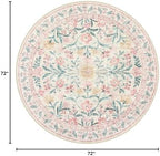 Wonnitar Washable Round Rugs 6ft, Boho Soft Ultra-Thin Circular Carpets - Image 2