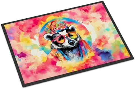 Caroline's Treasures DAC3963JMAT Hippie Animal Badger Doormat Front Door Mat by CarolinesTreasures