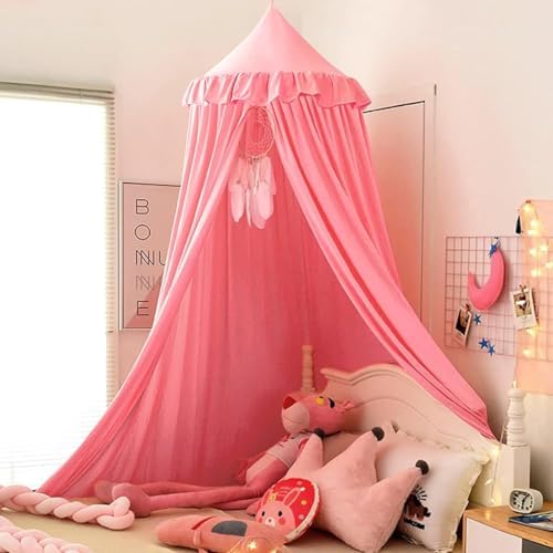 Kertnic Decor Princess Canopy for Girls Bed, Soft Smooth Playing Tent Canopy - Image 2
