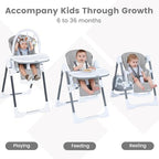 INFANS High Chair for Babies and Toddlers, Foldable Highchair - Image 3