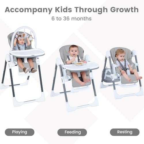 INFANS High Chair for Babies and Toddlers, Foldable Highchair - Image 3