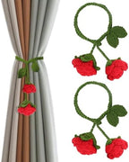 2 Pack Boho Handmade Flower Curtain Tiebacks & Holdbacks by OCIOLI
