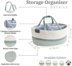 DECOMOMO Baby Caddy Organizer, Large Diaper Caddy Basket - Image 3