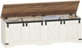 Hzuaneri 59" Farmhouse Storage Chest and Bench | 70 Gal | 330lb Seat by Hzuaneri