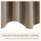 StangH Camel Beige Scalloped Valance Curtains 52x18 Inch, 1 Panel - Image 5