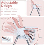 INFANS High Chair for Babies and Toddlers, Foldable Highchair - Image 3
