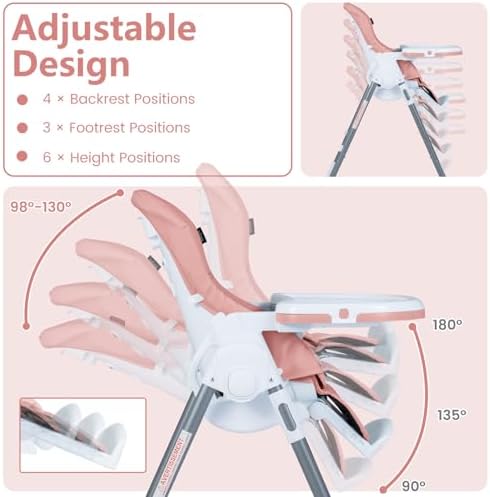 INFANS High Chair for Babies and Toddlers, Foldable Highchair - Image 3