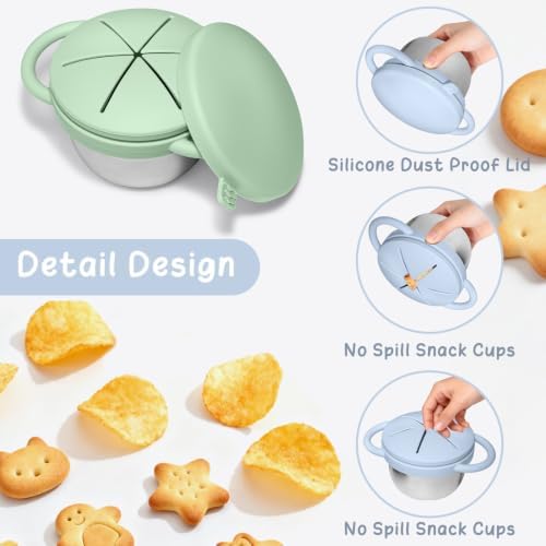 2 Pack Baby Stainless Steel Snack Containers - Image 3