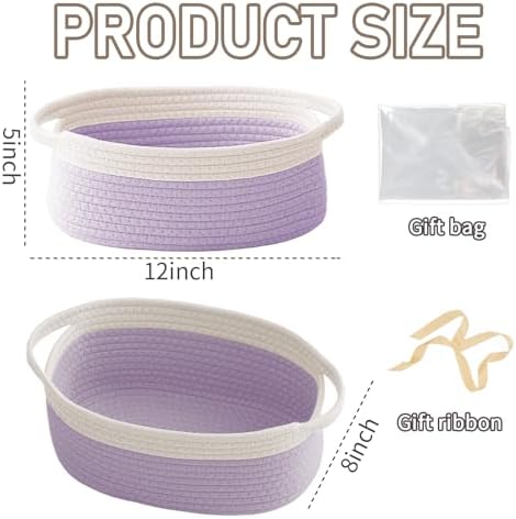 JMvicyroam Small Woven Basket, Empty Gift Basket - Image 2