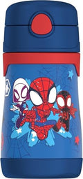 THERMOS Vacuum Insulated Stainless Steel 10oz Straw Bottle, Spidey and His by Thermos