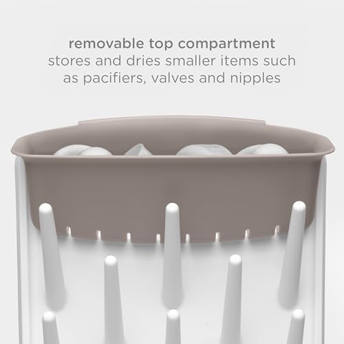Ubbi Vertical Baby Bottle Drying Rack, Space Saving Countertop Bottle Dryer - Image 4