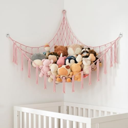 Stuffed Animal Storage Hammock Corner Net, Large Macrame Stuffed Animal - Image 6